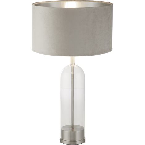 Lampada Scrivania Contemporanea Oxford Acciaio Ottone Velluto Talpa 1 Luce E27 (1/4)