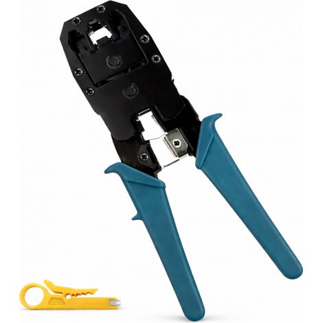 Pinza Crimpatrice RJ45 RJ11 RJ12 3 in 1 LAN Ethernet con Spellafili YTH-315