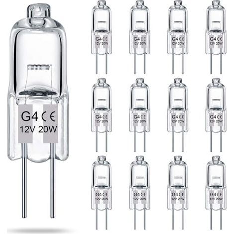 Packung mit 14 G4 klaren 2-Pin-Halogenlampen, 12V, 20W, JC T3 Zwei-Pin-Sockel, dimmbar, warmweiß 2700K, für die Landschaftsbeleuchtung. (1/5)