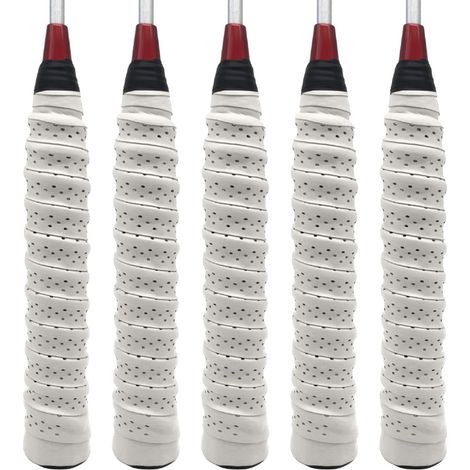 1/5 piezas de cinta adhesiva superabsorbente para raquetas de bádminton, sobreagarre de EVA antideslizante, absorbente del sudor, para un mejor agarre.