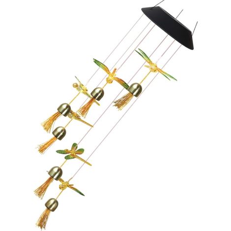 1pièce Lanterne Solaire Éolienne LED Décoration De Jardin Suspendue Éclaire Votre Terrasse Cour Et Allée avec Lumières Colorées Fonctionnement Autonome Heures (1/5)