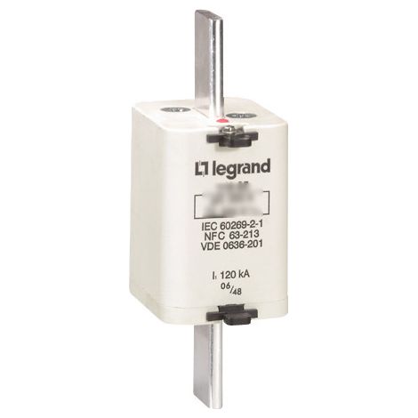 Cartouche industrielle à couteau type aM taille 1 avec voyant 250A LEGRAND 017065 (1/2)