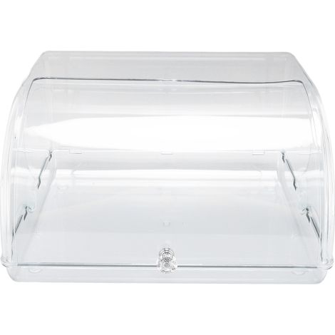 Transparent Roll Up Lid Box Flip Top Tea Cup Storage Box Bottle Organizer for Dining Table Kitchen Cabinet (1/4)