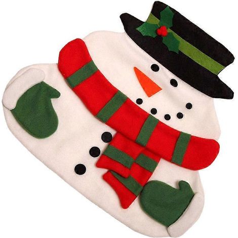 Set de table de Noël avec un joli bonhomme de neige, résistant à la chaleur, pour protéger votre table (1 pièce). (1/5)