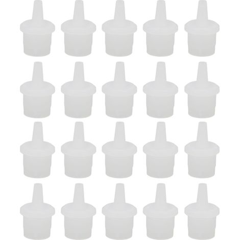 20 pièces Bouchon Applicateur Colle à Cils ABS Brillant, Embout de Remplissage pour Pigments et Extensions (1/5)