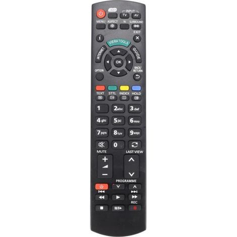 Télécommande - Pour Panasonic Viera TV - Compatible Modèles LCD LED HDTV - Dimensions 215 x 50 x 25 mm - Noir - 1 Pièce (1/4)