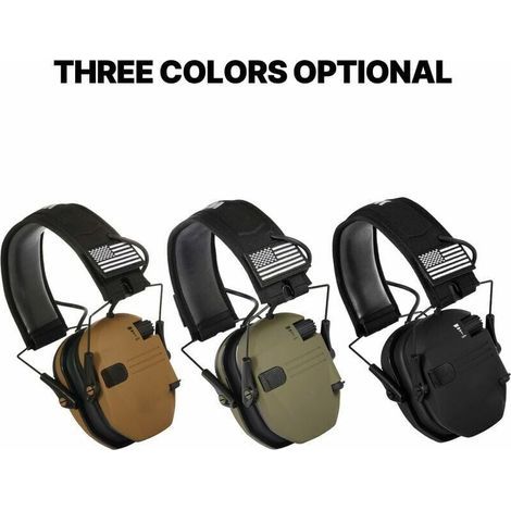 SNQ – Casque antibruit actif pour tir – Protection auditive électronique – Réduction sonore jusqu'à 82 dB – Design pliable et léger – Pour chasse et tir (1/4)