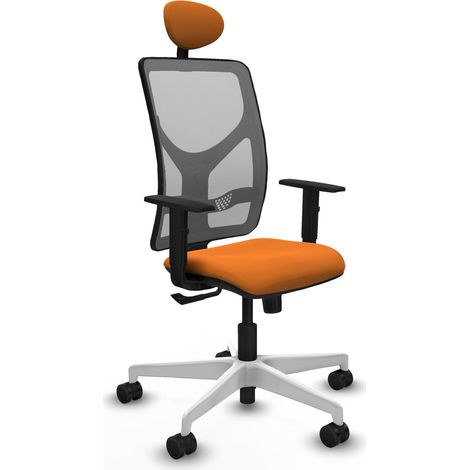 Silla de oficina piqueras y crespo Motilla gris tela cuero (1/2)