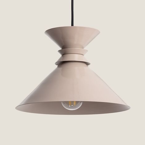Lampada a Sospensione Metallo Rattota Beige (1/5)