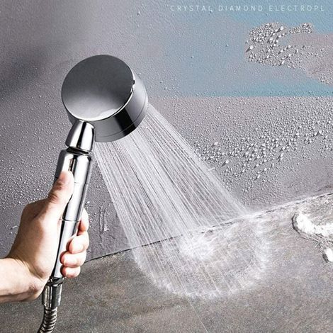 Pommeau de douche haute pression, Douchette Douche Salle de Bain Réglable à 3 Mode et interrupteur pour contrôler le débit, sprays à économie d'eau à angle réglable (1/4)
