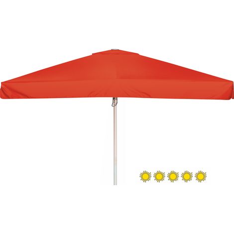 Doppler Sonnenschirm/ Großschirm "Telestar" 400 x 400 cm, rot, mit Volant, Bezug aus 100% Polyester, Gestell aus Aluminium, 25 kg Sonnenschirm / Großschirm "Telestar 400 x 400", inkl. Schutzhülle, ro (1/5)