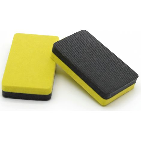 Tampon d'argile carré à rayures jaune (1/5)