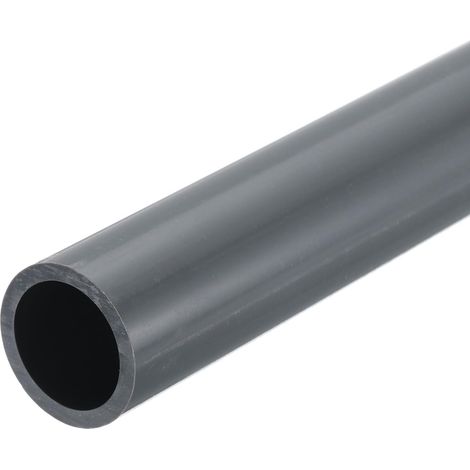 PVC Rigid Tube Round Tube 20.6mm ID 26mm OD 20cm Length Light Grey for Water Pipe, Craft, Cable Sleeve (1/5)