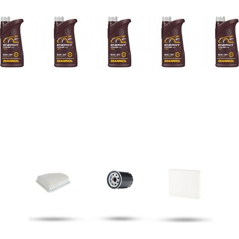 Kit tagliando 3 FILTRI e 5L OLIO compatibile con Toyota Rav 4 III 2.4 VVT-i 125Kw dal 2005 al 2013 (1/5)