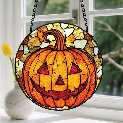 Capteur de Soleil en Vitrail Décoration Spirituelle pour Maison 20cm (1/4)