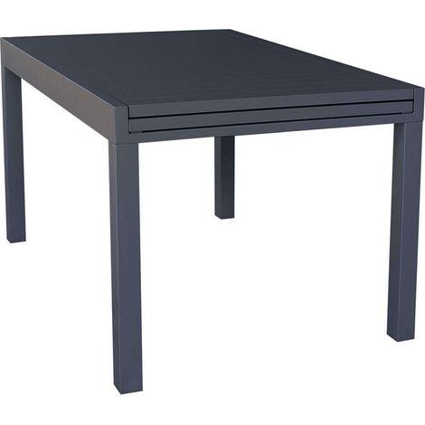 Mesa de jardín rectangular extensible de aluminio 135/270x90x75h cm color antracita mod. Hawaii