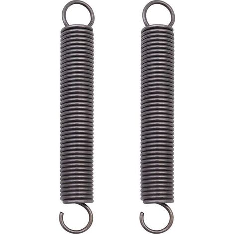 Ulisem steel extension springs, elongated compression springs, double hook springs – 2 x 18 x 150 mm (1/4)