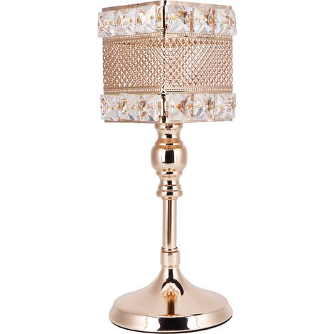quadratischer, retro-plattierter Kerzenhalter-Ornament (1/3)