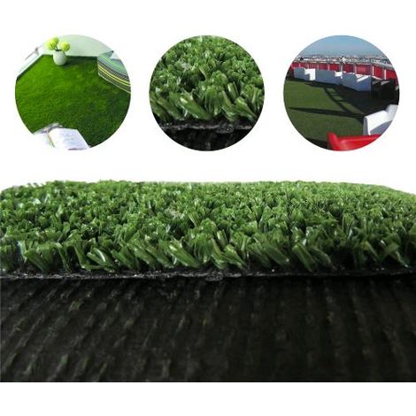 Erba Prato Sintetico Artificiale 8 mm Wembley 1x10 mt Tappeto Manto Erboso 1x10 mt (10 mq) Colore Verde Spessore 8 mm