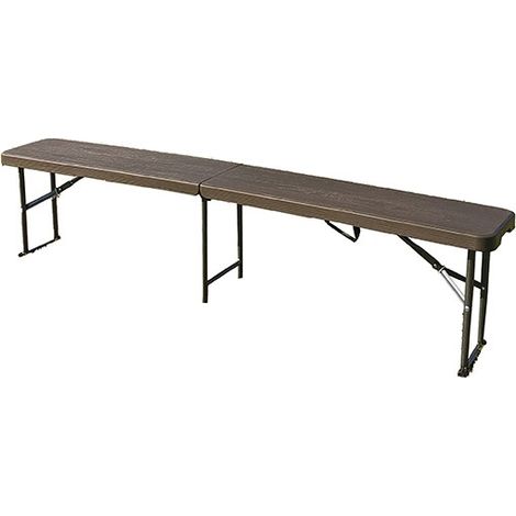 PANCA PIEGHEVOLE IN POLIETILENE MARRONE - 180X30X43