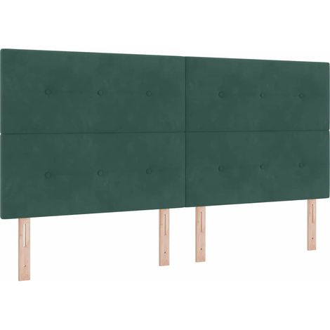 Tête de lit Vert foncé 200 cm Velours (1/5)
