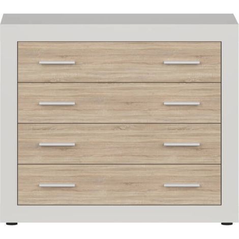 Cómoda de 4 cajones COIMBRA color cambrian/blanco, cambrian/antracita y pina/trufle 98x81,5x39,6 cm  KASHMIR / SONOMA
