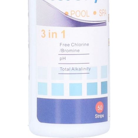 Bandes De Test Eau Piscine Spa - Chlore Brome Libre PH Alcalinite - Pour Analyse Qualite Eau Piscine Et Spa - 50 Unites (1/5)