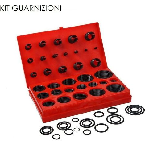 KIT GUARNIZIONI O RING 32 MISURE DIVERSE ANELLI E GOMMINI 419 PZ PEZZI ORING