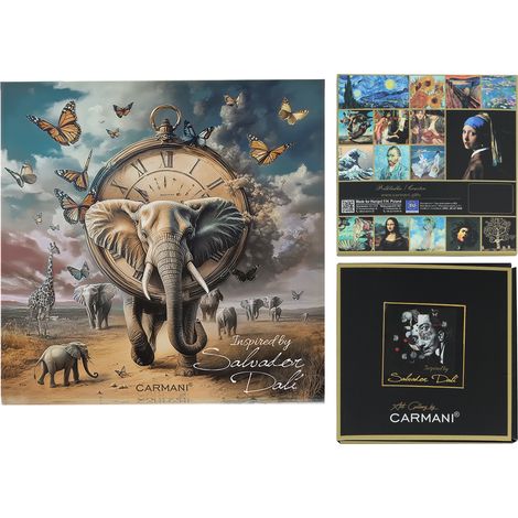 Sottobicchiere in vetro per bicchiere, Salvador Dalí, tavolo, cucina, soggiorno, regalo (1/5)