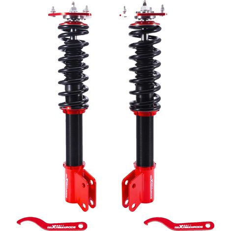 Amortiguadores ajustables, compatibles con Subaru Impreza WRX GDA GDB STI Forester SG, altura ajustable de 22 a 36 pulgadas, acero de alto rendimiento, 30 niveles de ajuste de amortiguación, rigidez d (1/5)