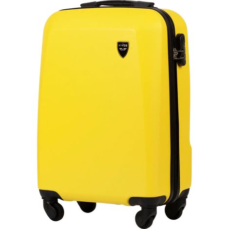 Maleta pequeña de cabina con alas de chorlito de 20 pulgadas, color amarillo.