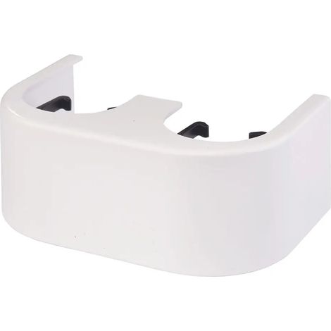 Flamco Habillage design Bloc de robinet équerre plastique blanc, F10094