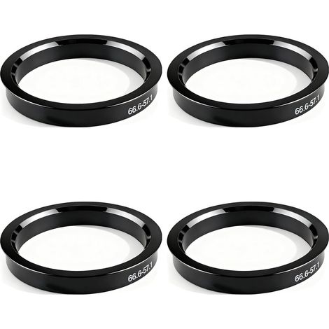 4 Plastic Centring Rings 66.6 to 57.1 mm, Effectively Reduce Vibration, Compatible with Models, Universal Hub Cap