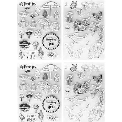 Tampons transparents à faire soi-même : Tampons en caoutchouc transparents pour carnets (1/5)