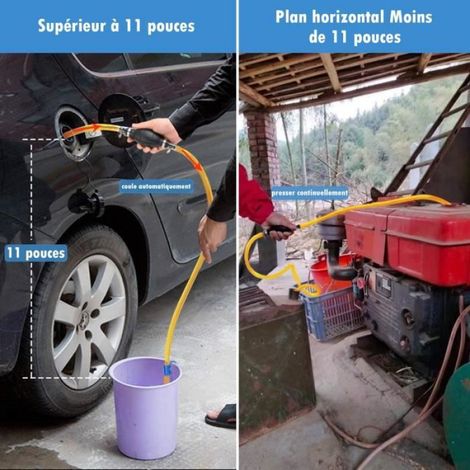Pompe de Siphon - Aspiration - PVC - Facile à nettoyer - Universelle