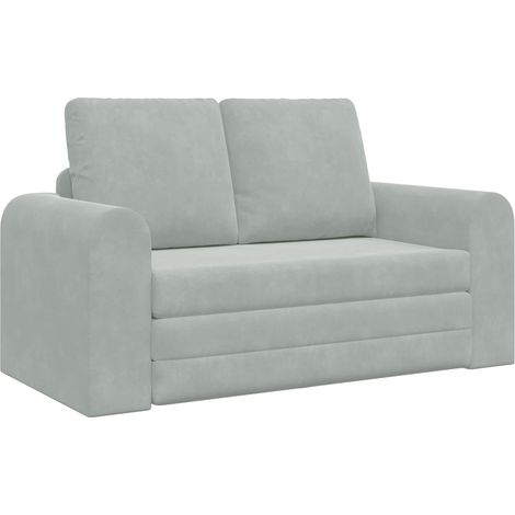 Klappsofa Bett Hellgrau 148 x 71 x 83 cm Samt vidaXL (1/5)