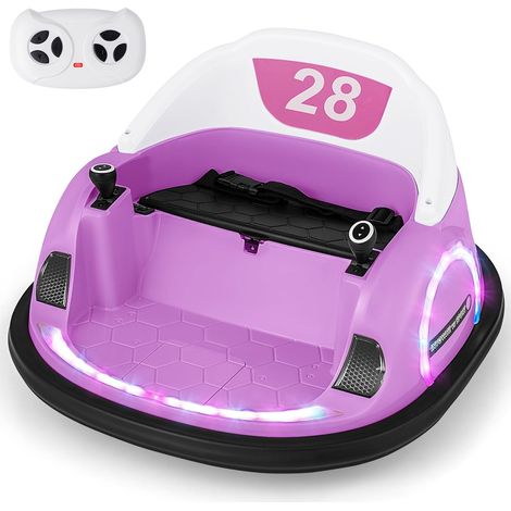 COSTWAY 12V Autoscontro Elettrico per Bambini, Macchina Elettrica Cavalcabile,per 18 Mesi +,Rosa (1/5)