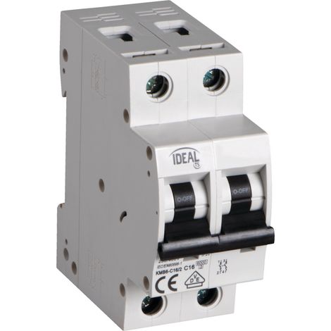 Interruttore 16A - 2 moduli - Curva C - Rail TH35 - Kanlux (1/2)