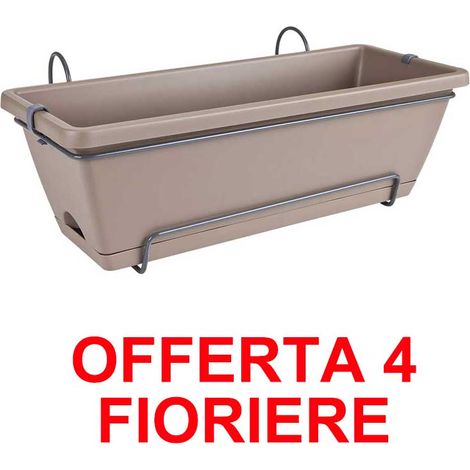 OFFERTA 4 FIORIERA BARCELONA ALLIN1 50CM TAUPE