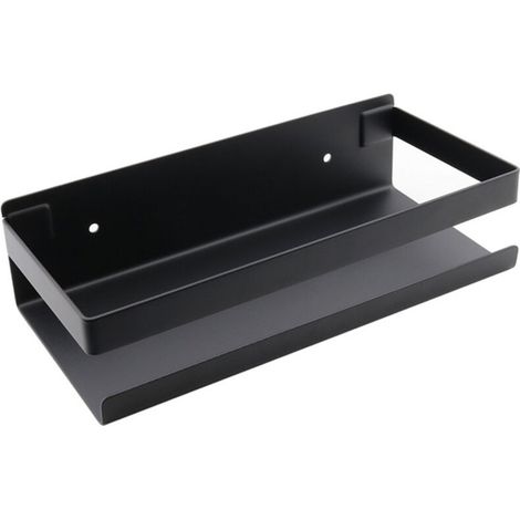 Duschregal und Ablage, schwarze Badezimmermöbel aus Edelstahl