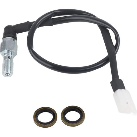 Interrupteur de Frein Hydraulique, Commutateur de Frein de Pression Universel Moto Feux Arrière Interrupteur de Lumière avec Rondelle 10x1.25mm 10x1mm(M10 x 1MM)