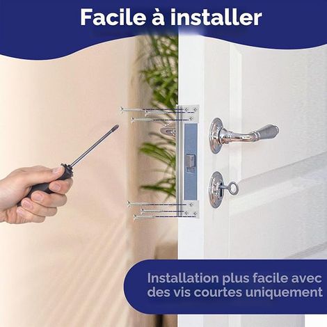 Door Latch Guard Plate, L Shape Door Reinforcement Plate, Stainless Steel, Latch Protection, Door Lock Cover Access Access (1/3)