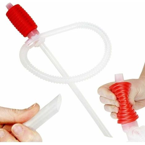 Pompe à siphon manuelle pour essence, carburant ou eau pour pomper et transférer des liquides - Grand siphon pour tondeuses à gazon - (1/5)