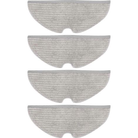 Lot de 4 lingettes de nettoyage en microfibre pour aspirateur robot Roborock S6, S6 Pure, S6 MaxV, S5 Max et S5 (taille M). (1/5)