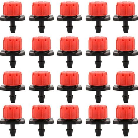 100 Pcs Goutteur Irrigation 16mm Arrosage Goutte à Goutte Réglable Goutte à Goutte Micro Automatique pour Plante Serre Pelouse