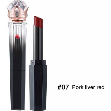 Baume à lèvres waterproof longue tenue 07, crème lèvres hydratante anti-transfert, outil maquillage lèvres non collant (1/5)