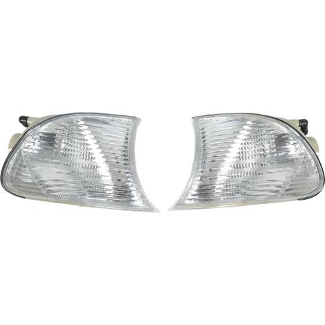 Blinker vorne links und rechts für BMW 3er E46 Coupé (1998–2001), weiß, klare Gläser, Ersatzteil 63126904307 63126904308 (1/5)