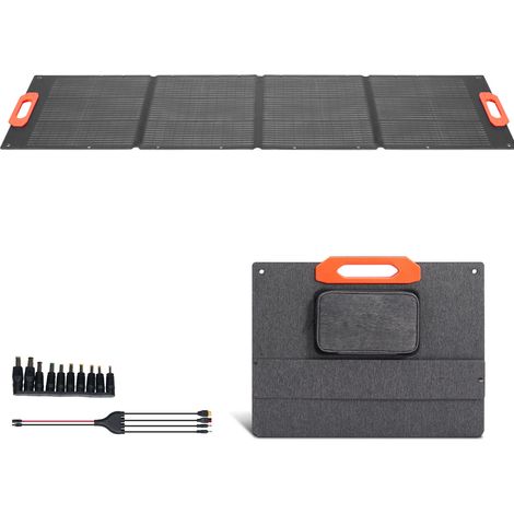 Mophorn Monokristallines Solarmodul 150 W faltbar, tragbares ETFE-Solarpanel-Ladegerät mit MC4-Ausgang, Typ-C-, QC3.0-USB- und DC-Anschlüssen, IP67 wasserdicht für Powerstations, Camping und Wandern