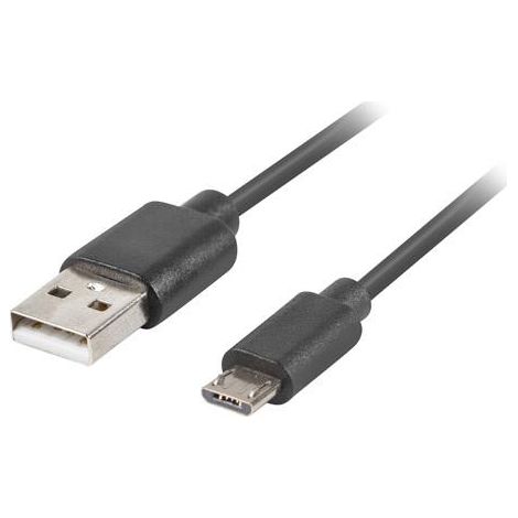 Câble micro USB 2.0 Lanberg BM-AM 1,0 m QC 3.0 noir (1/2)