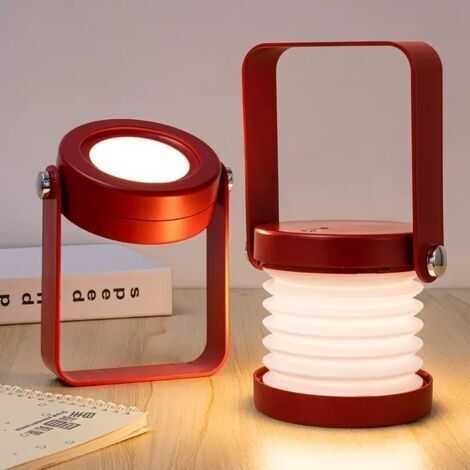 Lampe de chevet tactile à intensité variable, lampe de chevet LED lanterne de veilleuse lampe de chevet vintage, 3 niveaux de luminosité - Lumière et éclairage(rouge) (1/3)